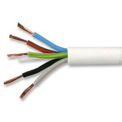 1.5mm 5 core 3185 PVC Flex Cable White