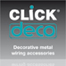 Click Deco Satin Chrome Light Switch  Double 2 Gang Twin with White interior Insert VPSC412WH