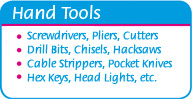 Hand Tools, Drill bits & Cutters