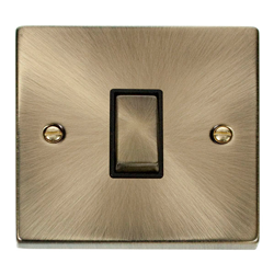 Click Deco Single 1G Light Switch Antique Brass
