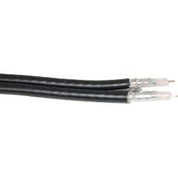 Twin Satellite/Coax Cable Black