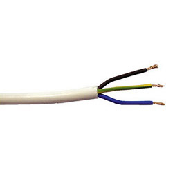 .75mm 3 Core 3183 PVC Flex Cable White