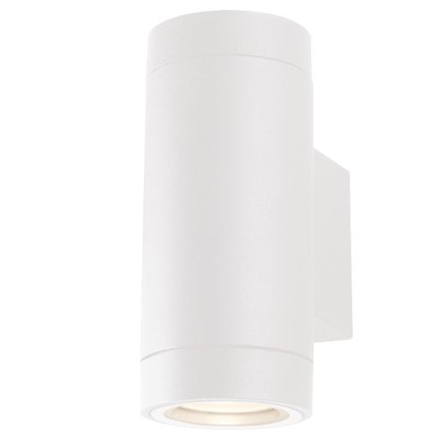 ALL LED Tubular GU10 Polar White Powder Coated IP65 Bidirectional Wall Light