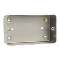 Click Metal Clad Double 2 Gang 40mm Deep Back Box