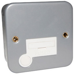 Scolmore Click Metal Clad 13A Fused Spur with Flex Outlet
