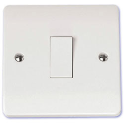 Scolmore Mode 10 Amp 1 Gang 2 Way Light Switch - White