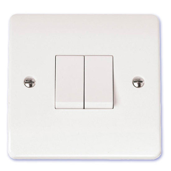 Buy Click Mode 10 Amp 2 Gang Double 2 Way Plate Switch CMA012