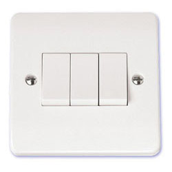 Scolmore Click Mode 10A 3 Gang 2 Way Light Switch - White