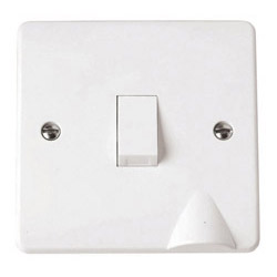 Scolmore Mode 20A Double Pole Switch bottom Flex Outlet