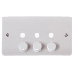Scolmore Click Mode 3 Gang Dimmer Plate & Knobs