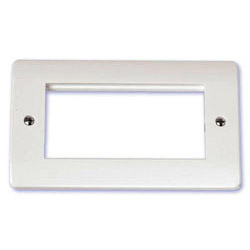 Scolmore Click Mode 2 Gang Media Plate Quad Aperture