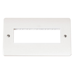 Scolmore Click Mode 2 Gang Plate 6 Inline Apertures