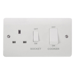 Scolmore Click Mode 45A Cooker Control Unit & Socket