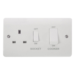 Scolmore Click Mode 45A Cooker Control Unit & Socket