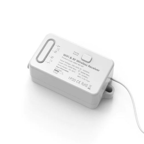 White 1 Channel Smart Tuya Wifi & RF Kinetic Switch Receiver