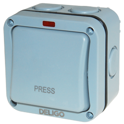 Deligo 1 Gang Single  20 Amp Retractive Press Switch