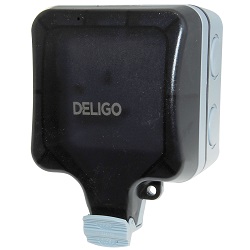 Deligo 1 Gang Single 13 amp DP Weatherproof Socket