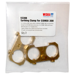 Wiska EC308 Brass Earthing Plate - Pack of 2