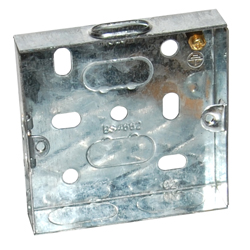 Metal Single 1 Gang Socket Back Box 16mm