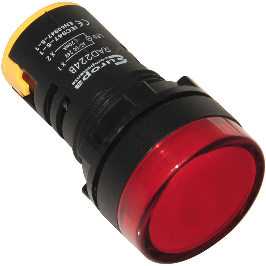 Buy Europa 22mm 24V Red LED Pilot Lamp, from Websparky