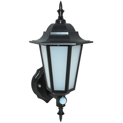 Eterna 7w LED Full Lantern with PIR in Black