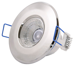 Inceptor Nano 5 Fixed Chrome 4.8w LED Downlight Warm White