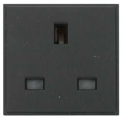 Click Media 13 Amp Socket Outlet Module Black