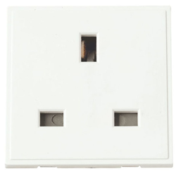 Click Media 13 Amp Socket Outlet Module White