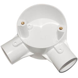 25mm 2 Way Angle Box White