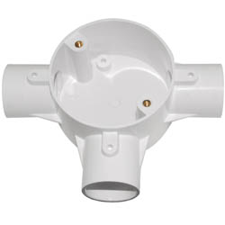 25mm 3 Way Tee Box White