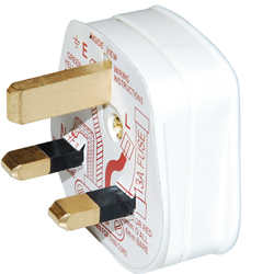Click Polar 13 Amp Standard 3 Pin Household Plug White
