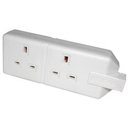 Permaplug 2 Gang Trailing Socket White