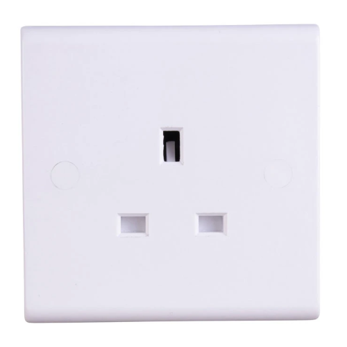 Deta Slimline 1 Gang 13A Unswitched Socket DP