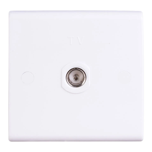 Deta Slimline  1 Gang Coaxial Isolated Socket