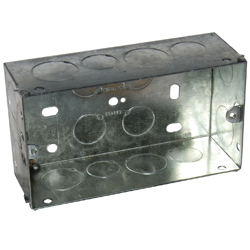 Metal Double 2 Gang Socket Back Box 47mm