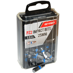 Armeg 25mm PZ2 Impact Bits 15 Pieces