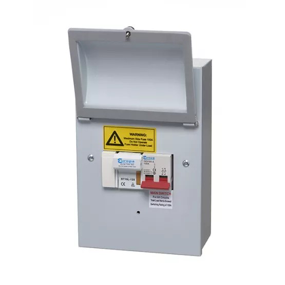 Europa 5 Module Metal Clad 100A Fused Switch (IP54)