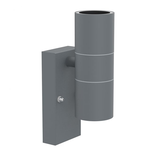 Kosnic Swimley Up & Down Twin GU10 Wall Light Grey 