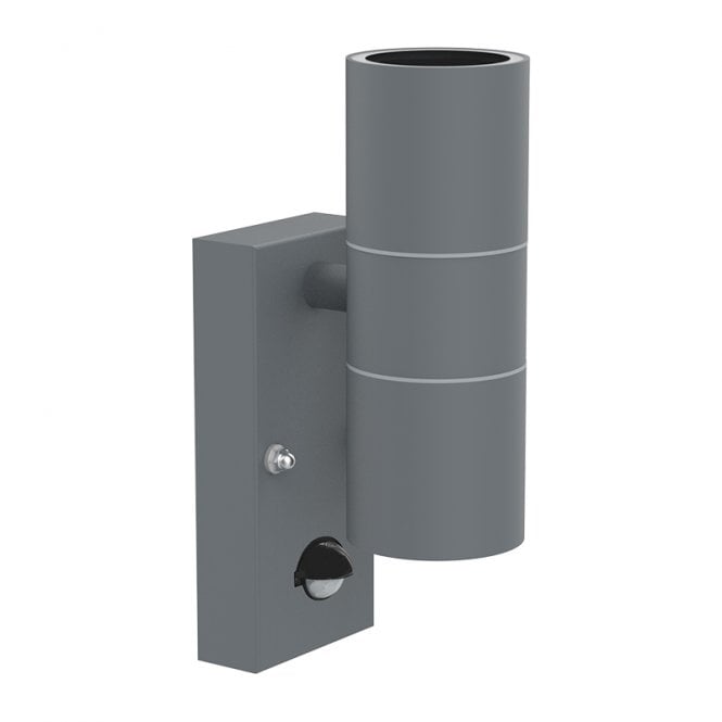 Kosnic Up & Down Twin GU10 Wall Light c/w Sensor Grey