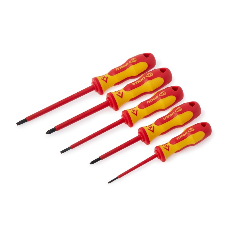 C.K Insulated Triton Screwdriver set Insulated 5 Piece Slotted/PZD