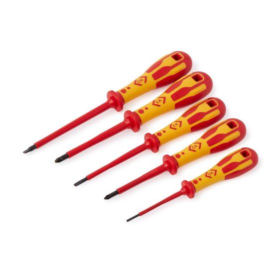 C.K Set of 5 Dextro VDE Screwdrivers SLP/PZD