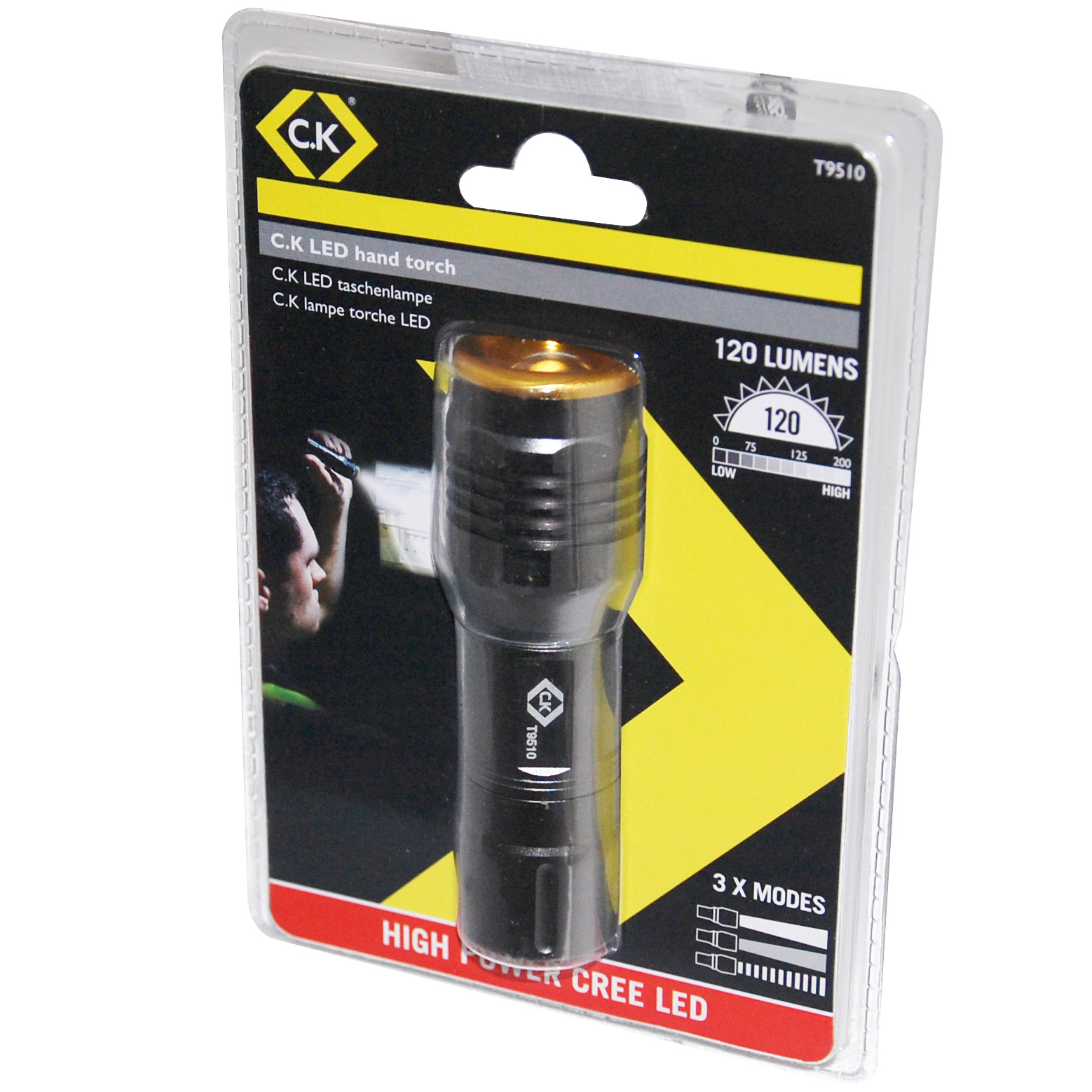 CK Tools T9510 LED Hand Torch 120 Lumens 