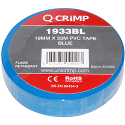 19mm X 33Mtr Blue PVC Insulation Tape