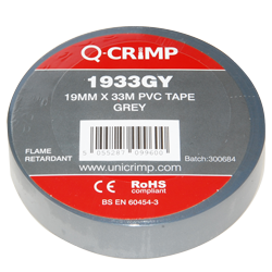 19mm X 33Mtr Grey PVC Insulation Tape