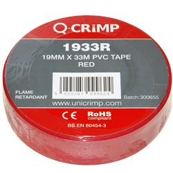 19mmX33mtr Red PVC Insulation Tape