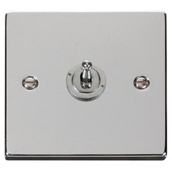 Deco 10 Amp Single Toggle Light Switch Polished Chrome