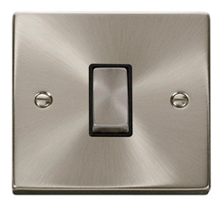 Deco 10 Amp Intermediate Switch Satin Chrome Black insert