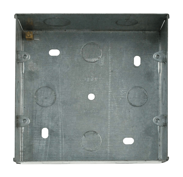 Click  2 Tier 47mm Deep Galvanised Steel K.O. Box