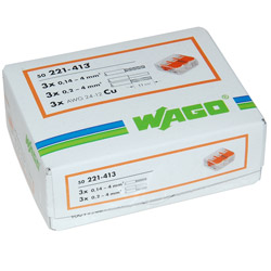 Wago Compact 3-Port Lever Clamp Connector (32A)