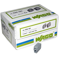 Wago Lighting Connector Pushwire to Cage Clamp, 224-101